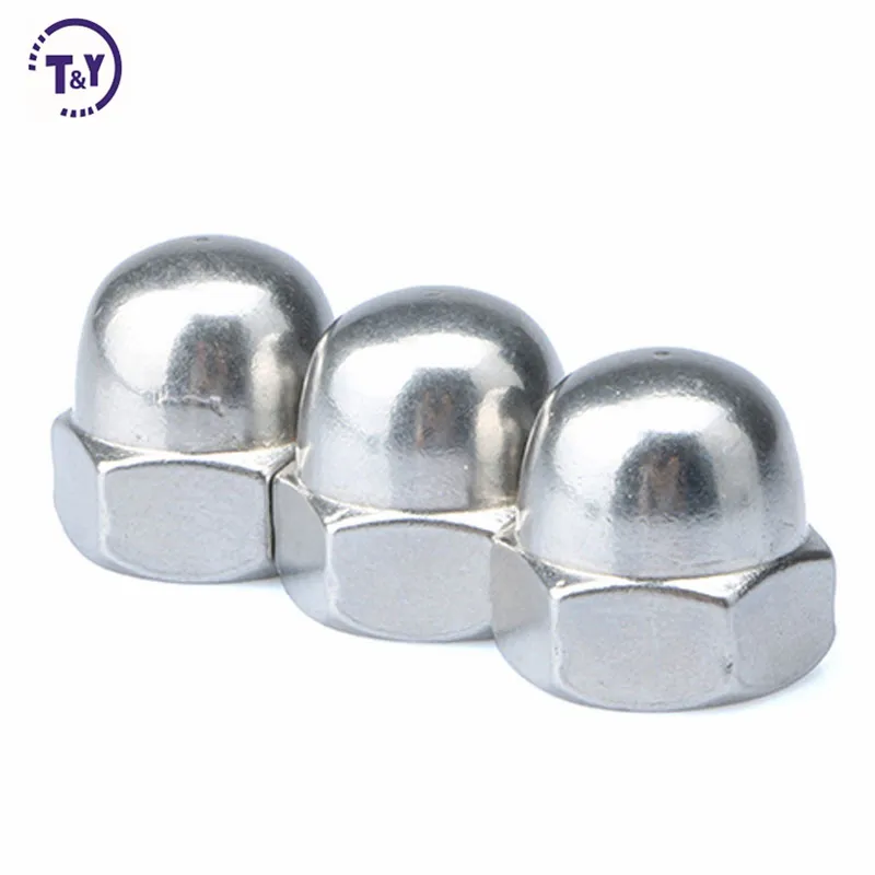 Aluminum 7075 T6 DIN 1587 Hex Flange Dome Nuts