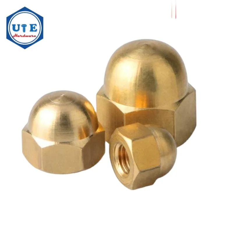 DIN 1587 Brass Hexagon Domed Cap Nut M5, , M6, M8, M10