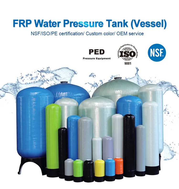 FRP Pressure Sand Filter Tank / FRP Plastic Water Tank / Pressure Tank 1665