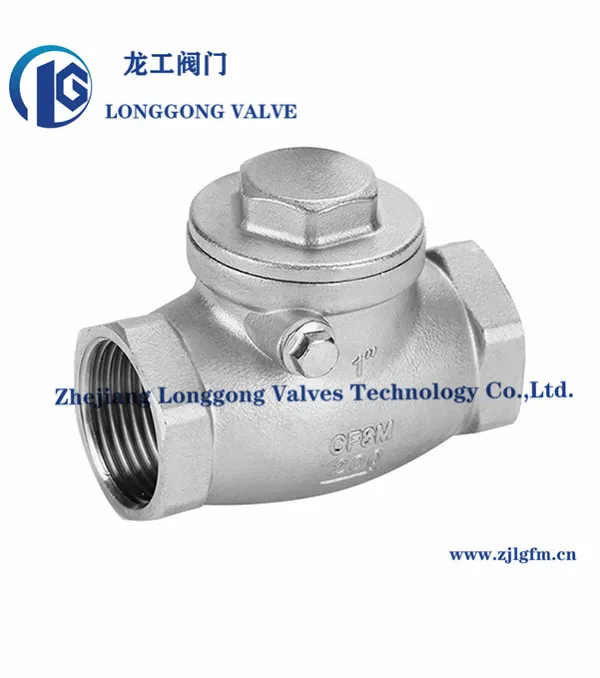 Stainless Steel 316/304 200wog Non-Return Swing Check Valve NPT/Bsp/BSPT